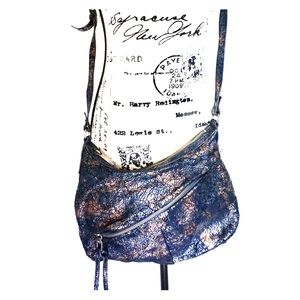 Bronze Metallic Cross Body Bag